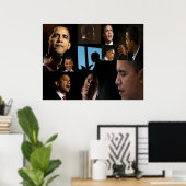 Barack-Gesichter Poster (Heimbüro)