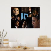 Barack-Gesichter Poster (Küche)