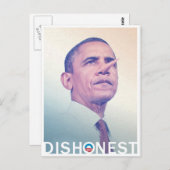 Barack Hussein Obama Unehrlicher Pinocchio Postkarte (Vorne/Hinten)