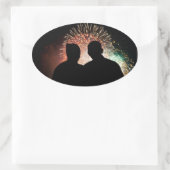 Barack & Michele Obama Ovaler Aufkleber (Tasche)
