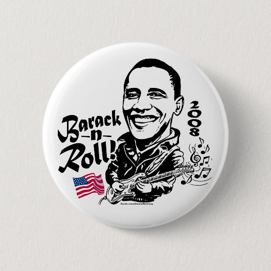 Barack N Rollenknopf Button (Vorderseite)