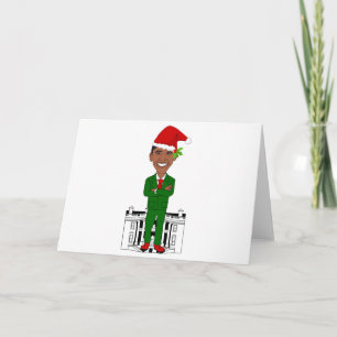 Barack-Oama-Santa-Klub Feiertagskarte
