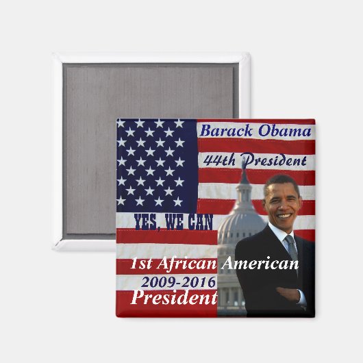 Barack Obama,1 amerikanischer Präsident Afrikas_Ma Magnet (Vorderseite/Rückseite)