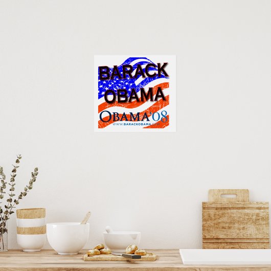 BARACK OBAMA 2008 POSTER (Küche)
