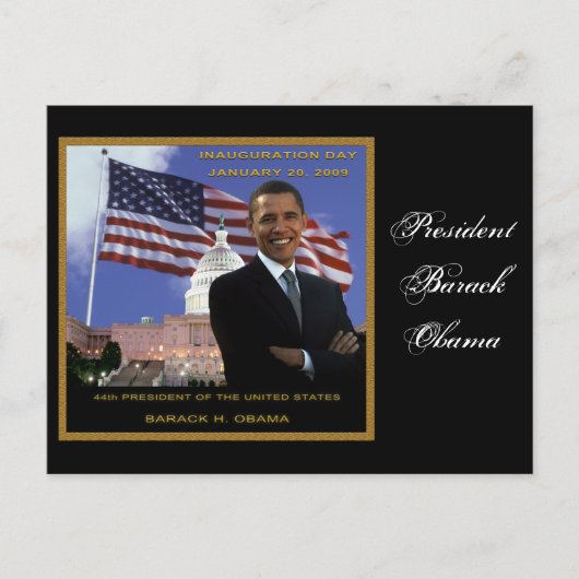Barack Obama 2009 Postkarte (Vorderseite)