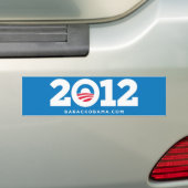 Barack Obama 2012 (Blau-) Autoaufkleber (Auf Auto)