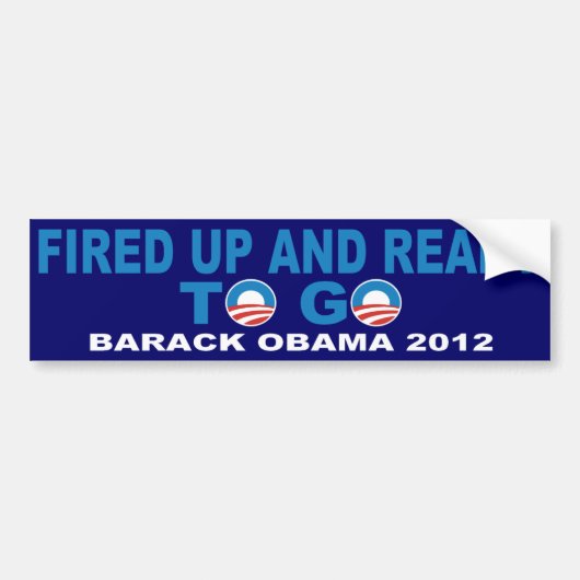 Barack Obama 2012, der oben gefeuert wird und Autoaufkleber (Vorne)