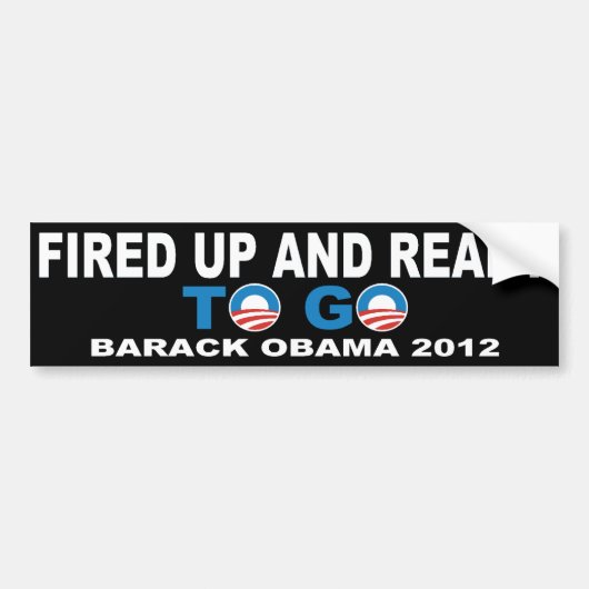 Barack Obama 2012, der oben gefeuert wird und Autoaufkleber (Vorne)