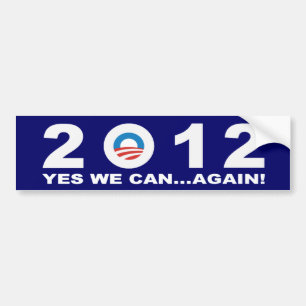 Barack Obama 2012 - JA KÖNNEN WIR… WIEDER! Autoaufkleber