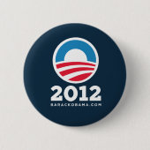 Barack Obama 2012 "O" (dunkelblau) Button (Vorderseite)