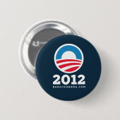 Barack Obama 2012 "O" (dunkelblau) Button (Vorne & Hinten)