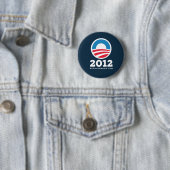 Barack Obama 2012 "O" (dunkelblau) Button (Beispiel)