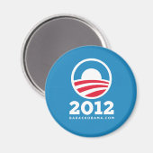 Barack Obama 2012 "O"-Logo (Light Blue) Magnet (Vorderseite/Rückseite)
