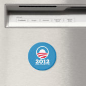 Barack Obama 2012 "O"-Logo (Light Blue) Magnet (In Situ (Geschirrspüler))