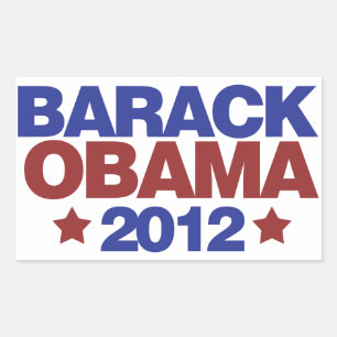 Barack Obama 2012 Rechteckiger Aufkleber