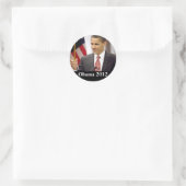 Barack Obama 2012 Runder Aufkleber (Tasche)