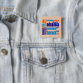 Barack Obama 2012 Umbau-Wolken-Knopf Button (Beispiel)