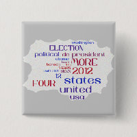 Barack Obama 2012 Wolken-Knopf