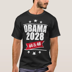 Barack Obama 2028 Präsident Amerikanische Flagge P T-Shirt