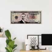 Barack Obama $ 3 Bill Poster (Heimbüro)
