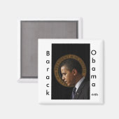 Barack Obama 44. Magnet (Vorderseite/Rückseite)