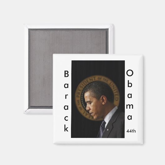 Barack Obama 44. Magnet (Vorderseite/Rückseite)