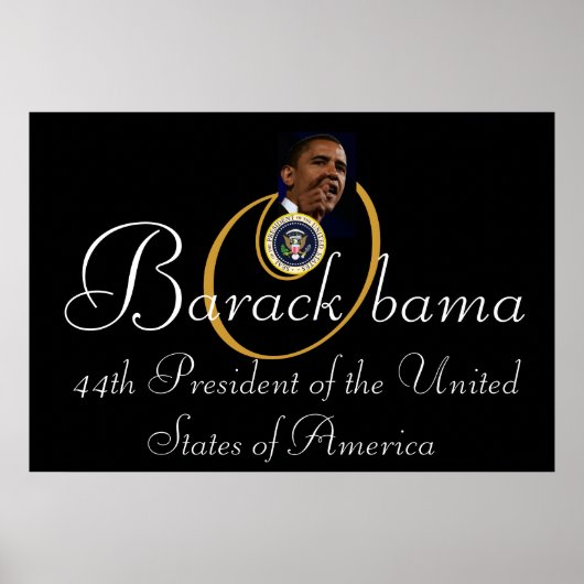 Barack Obama 44. Präsident 52"x35" Gedenkfeier Poster (Vorne)