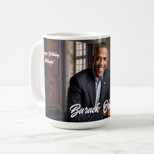 Barack Obama 44. Präsident Birthday Kaffeetasse (Vorderseite Links)