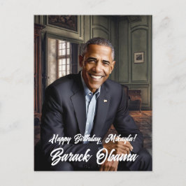 Barack Obama 44. Präsident Birthday Postkarte