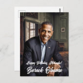 Barack Obama 44. Präsident Birthday Postkarte (Vorne/Hinten)