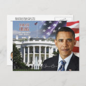 Barack Obama - 44. Präsident der USA Postkarte (Vorne/Hinten)