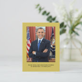 Barack Obama, 44. Präsident der Vereinigten Staate Postkarte (Stehend Vorderseite)