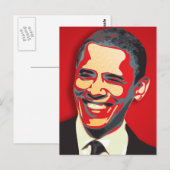 Barack Obama 44. Präsident Postkarte (Vorne/Hinten)