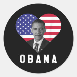 Barack Obama 44. US-Präsident I Liebe Obama Runder Aufkleber