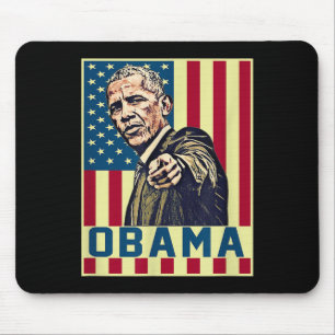 Barack Obama 44. US-Präsident Pop Art Vintag uns Mousepad