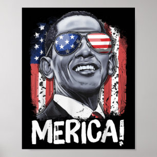 Barack Obama 4. Juli Merica Männer Frauen USA Amer Poster