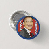 Barack Obama ABSTIMMUNG Knopf Button (Vorne & Hinten)