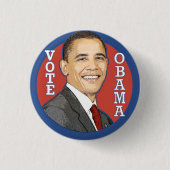 Barack Obama ABSTIMMUNG Knopf Button (Vorderseite)