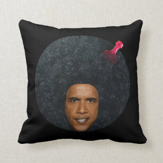 Barack Obama Afro-Porträt-Schablone Kissen
