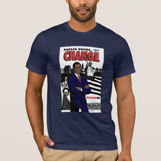 Barack Obama: Agent von C.H.A.N.G.E. T-Shirt (Vorderseite)