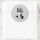 Barack Obama als Uncle Sam Runder Aufkleber (Tasche)