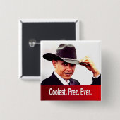 Barack Obama - am Coolsten. President. Immer. Button (Vorne & Hinten)