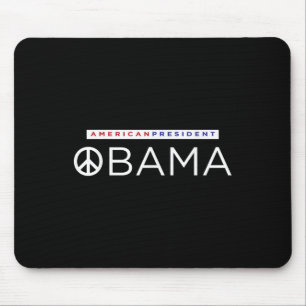 Barack Obama American President Peace Sign Mousepad