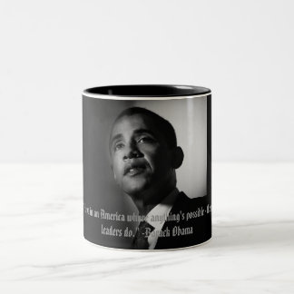 Barack Obama "Amerikaner… glauben noch an… Zweifarbige Tasse