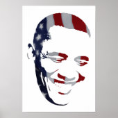 Barack Obama - Amerikanische Flagge - Poster (Vorne)