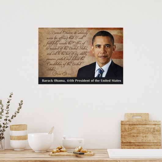 Barack Obama, Amtseid Poster (Küche)