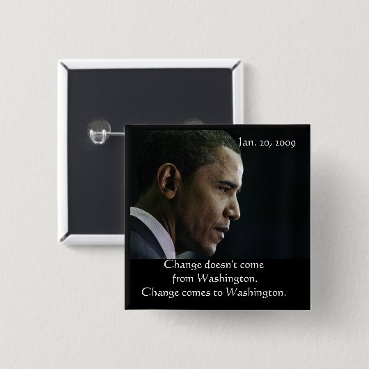 Barack Obama Änderungs-Knopf Button (Vorne & Hinten)