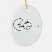 BARACK OBAMA AUTOGRAMM - .PNG KERAMIKORNAMENT (Rechts)
