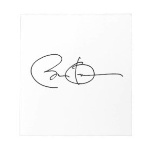 BARACK OBAMA AUTOGRAMM - .PNG NOTIZBLOCK