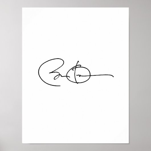 BARACK OBAMA AUTOGRAPH -.png Poster (Vorne)